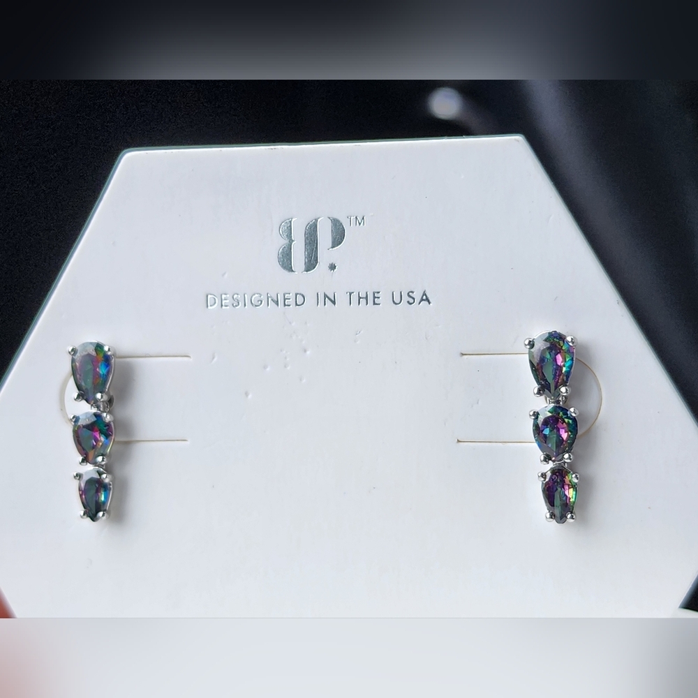 RAINBOW TOPAZ  Earrings, Ring Bomb Party, RBP6698